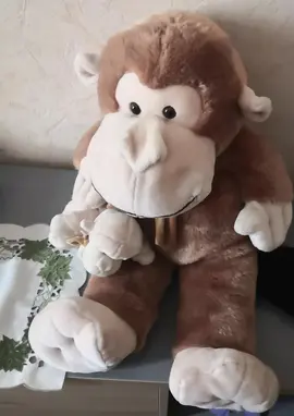 Peluche maman et son bébé singe