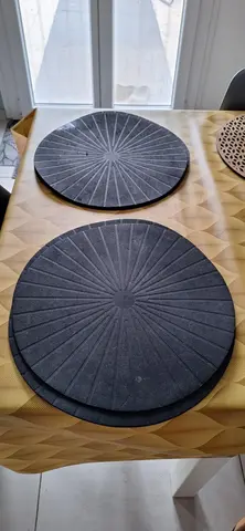 set de table noir 37 cm de diamètre