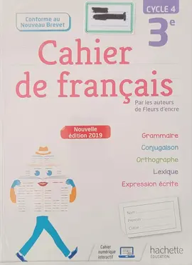 Cahier de français 3e