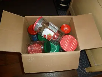 Pots à confiture, vides, différentes tailles