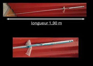 tringle chemin de fer de 1.90 mètre de long