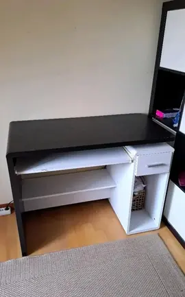 Bureau 50 x 100 cm noir et blanc