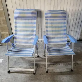 paire fauteuils de jardin pliants
