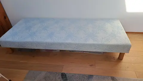 Sommier tapissier 80x200 avec 4 pieds bois