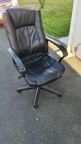 Fauteuil bureau en skai
