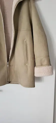 Manteau femme peau lainée