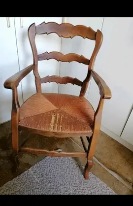 fauteuil bois et osier