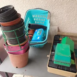 pots et gidets semis en plastique jardin