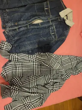 veste jean et gilet