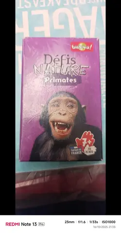 jeud de cartes : défi nature primate