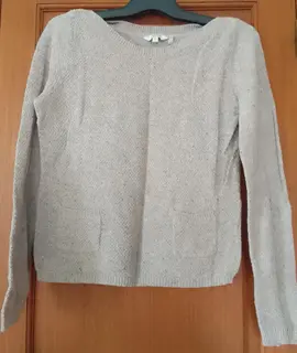 pull manches longues marron