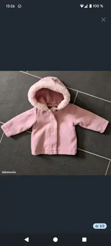 manteau bébé fille 1 mois