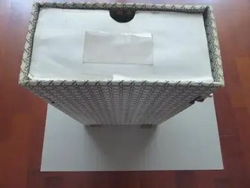 4 tiroirs en carton imprimé "cannage"