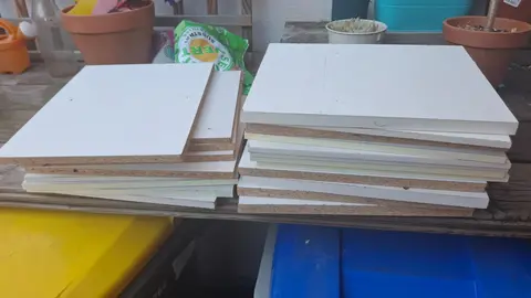 tablettes melaminé