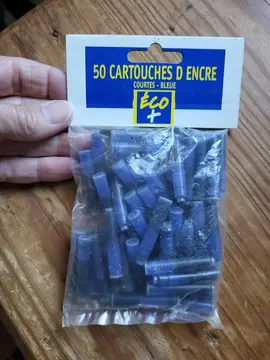 cartouches encre bleue sachet de 50