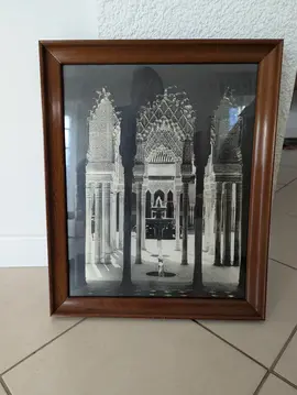 Cadres époque 1930 en acajou verni