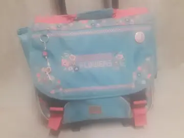 Cartable pour école primaire avec bretelles et roulettes pour jeune fille
