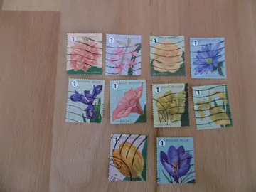 Série 10 timbres BELGIQUE FLEURS 2016