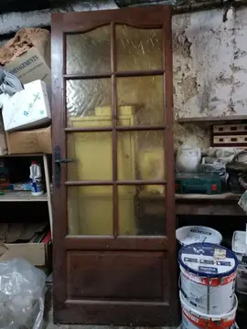 Porte bois + vitrage