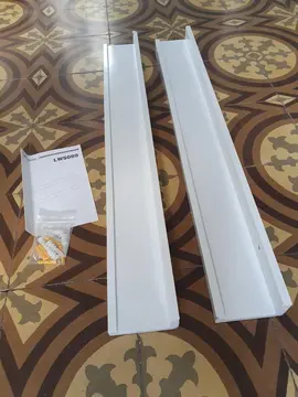 2 tablettes murales blanches 80 x 10 cm