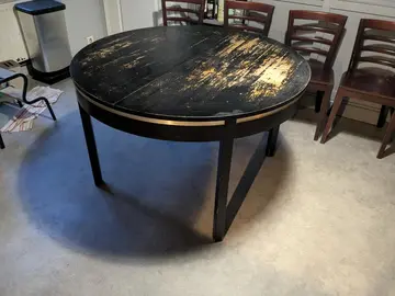 Table ronde avec rallonge