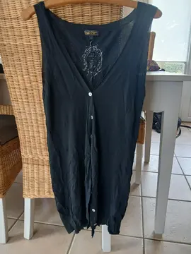 Haut sans manche long noir taille L