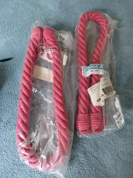 lot de 2 embrases rideaux couleur framboise
