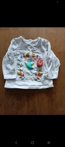 t-shirt manches longues filles 9.12m neuf