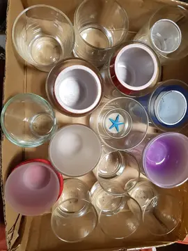 VERRES A BOUGIE + MATERIEL