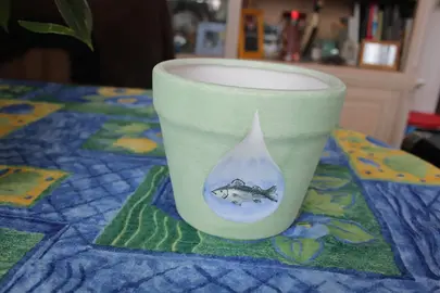 pot ou cache pot a motif "poissons"