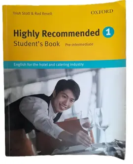 Livre d'apprentissage a l'anglais professionnel, secteur Tourisme/Restauration