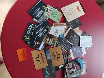 Cartes de restaurant pour les collectionneur