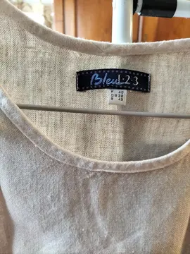 top lin coton beige taille 38/40