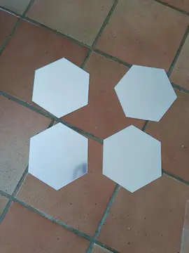 miroirs hexagonaux autocollants