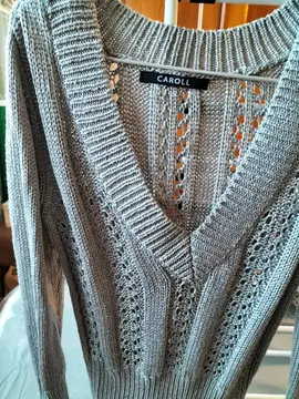 pull Caroll taille M gris clair