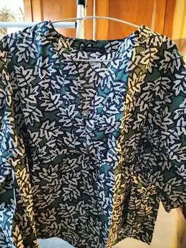 jupe et haut taille L motif végétal