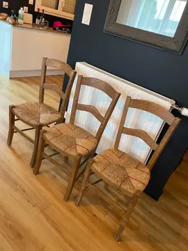3 Chaises en paille