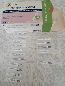 lot de pipettes de sérum physiologique