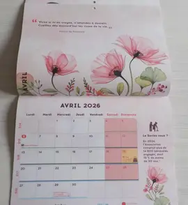 Joli calendrier mural 2026 20 x26 cm