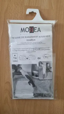 housse de rangement sous vide 120 x 80cm