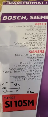 Sac Aspirateur Bosch/ Siemens SI 105M