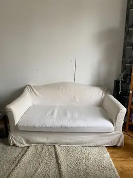 canapé blanc confortable