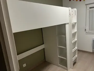 lit surélevé pour enfant IKEA blanc