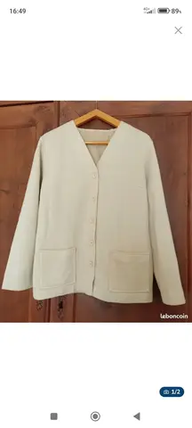Veste beige en jersey