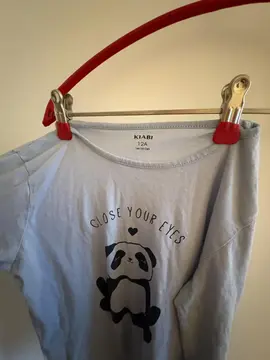 t Hirt de haut de pyjama fille très bon état laver taille 12 ans marque Kiabi