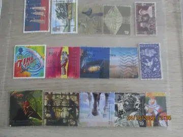 15 timbres oblitérés de Grande-Bretagne