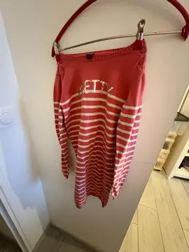 pull fille écriture Payette grise très bon état laver taille 12 ans marque Kiabi