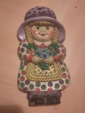 figure en terre cuite, décoration à accrocher