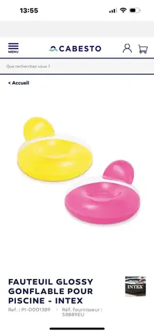 Un fauteuil gonflable rose Piscine Neuf