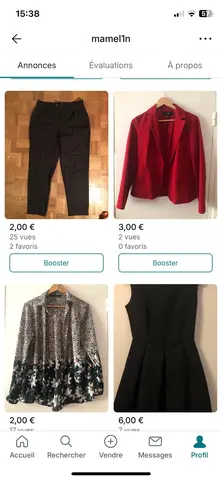 lot de vêtements en très bon état taille 38